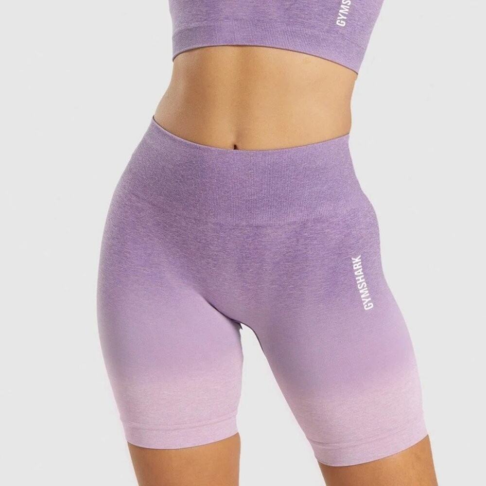 GYMSHARK Adapt Ombre Seamless Shorts Y2K preppy Purple Marl/Purple Small A005989